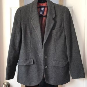 Wool blend gap charcoal blazer